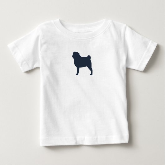 T-shirt Pour Bébé Carlin Chien Silhouette | Carlin Cool Lover's (Devant)