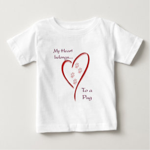 T-shirt Pour Bébé Carlin Coeur Appartient