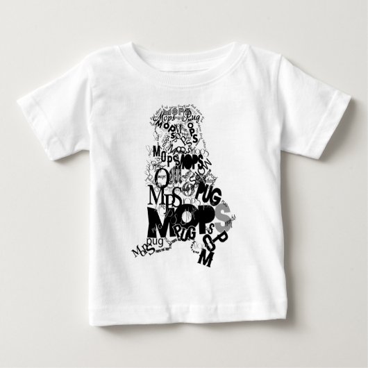 T-shirt Pour Bébé Carlin de types (Devant)