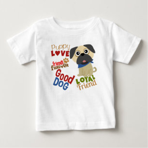 T-shirt Pour Bébé Carlin Dog meilleur ami