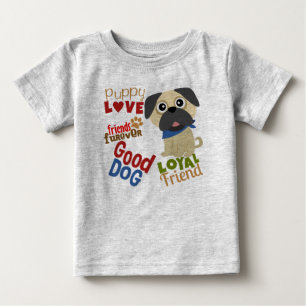 T-shirt Pour Bébé Carlin Dog meilleur ami