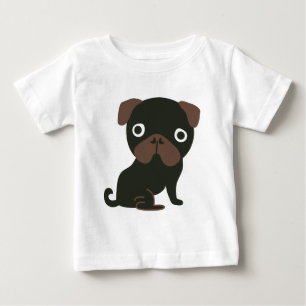 T-shirt Pour Bébé Carlin noir