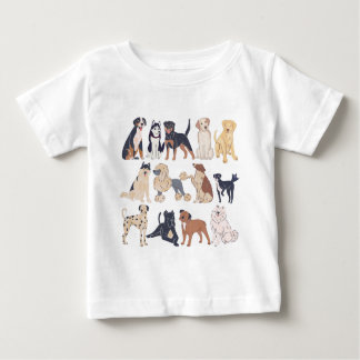 T-shirt Pour Bébé Carnet Motif de chien mignon