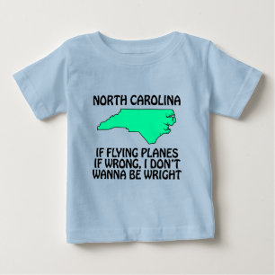 T-shirt Pour Bébé Caroline du Nord - Si piloter des avions c'est mal