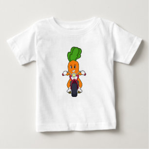 T-shirt Pour Bébé Carotte comme Biker avec Motorcycle.PNG