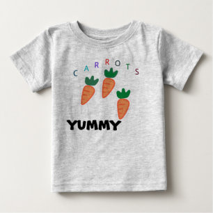 T-shirt Pour Bébé Carottes Mignonnes Grises Bébé Été