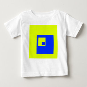 T-shirt Pour Bébé Carré jaune et bleu