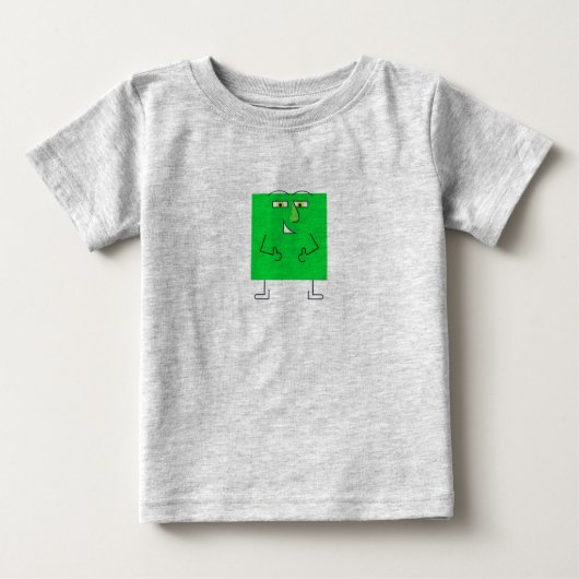 T-shirt Pour Bébé Carré vert (Devant)