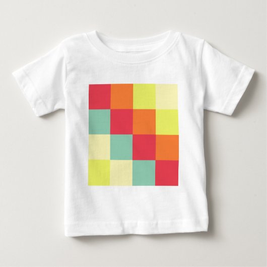 T-shirt Pour Bébé Carrés couleur (Devant)