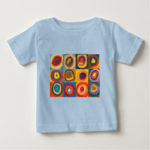 T-shirt Pour Bébé Carrés de Kandinsky Cercles Concentriques