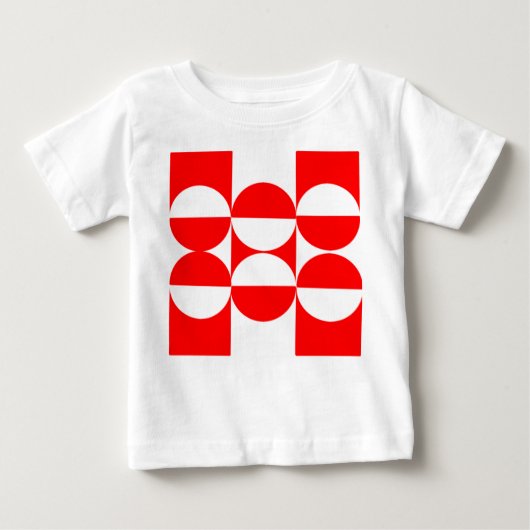 T-shirt Pour Bébé Carrés et cercles du Bauhaus (Devant)