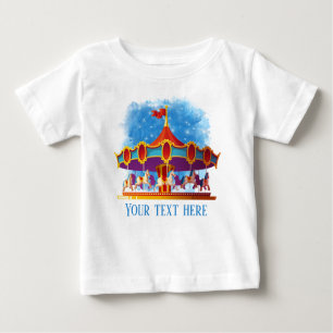 T-shirt Pour Bébé carrousel pour enfants unisex mignon ajouter du te