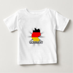 T-shirt Pour Bébé Carte 2,0 de drapeau de l'Allemagne