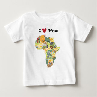 T-shirt Pour Bébé Carte africaine de safari - coeur Afrique d'I -