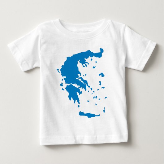 T-shirt Pour Bébé Carte de la Grèce (Devant)