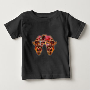T-shirt Pour Bébé Carte de l'Afrique : Célébrer la saison avec la cu