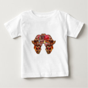 T-shirt Pour Bébé Carte de l'Afrique : Célébrer la saison avec la cu