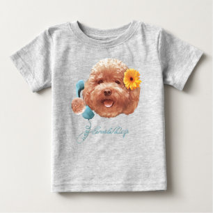 T-shirt Pour Bébé Carte de vœux florale : selfie artistique d'un can