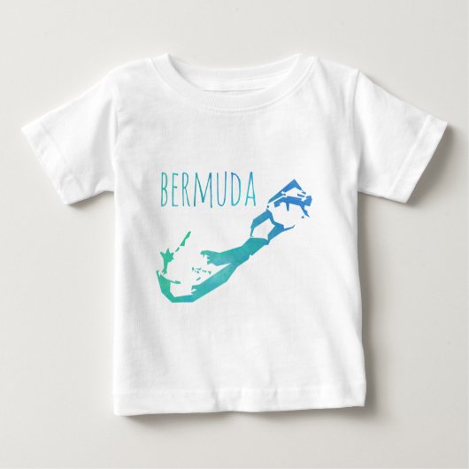 T-shirt Pour Bébé Carte des Bermudes (Devant)