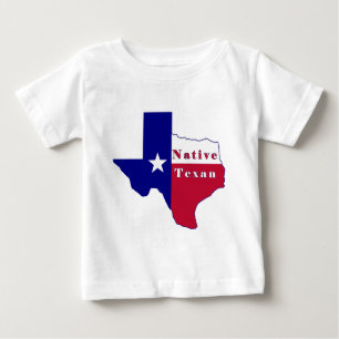 T-shirt Pour Bébé Carte du drapeau texan natif