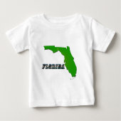 T-shirt Pour Bébé Carte et texte de l'État de Floride (Devant)