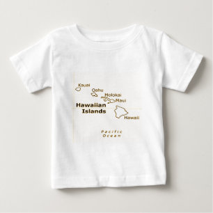 T-shirt Pour Bébé Carte hawaïenne tee - shirts pour bébés