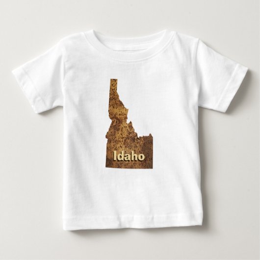T-shirt Pour Bébé Carte Idaho Spud (Devant)