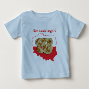 T-shirt Pour Bébé Carte polonaise de Pierogi Smacznego