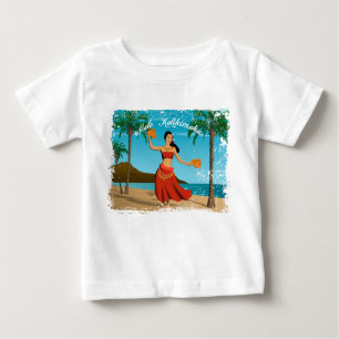 T-shirt Pour Bébé Carte postale Vintage hawaïen Mele Kalikimaka