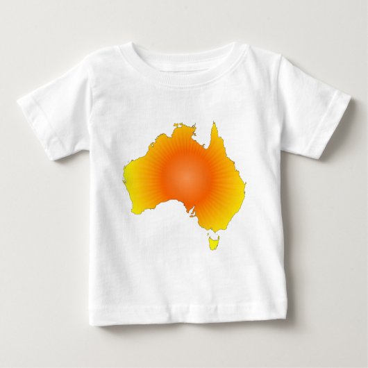 T-shirt Pour Bébé Carte Sunny Australie (Devant)