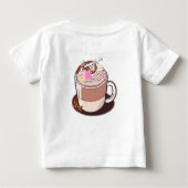 T-shirt Pour Bébé Carton Animé au chocolat chaud Marshmallows (Dos)