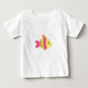 T-shirt Pour Bébé Carton de poisson mignon
