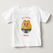 T-shirt Pour Bébé Carton mignon Hamster Blanc Rouge Jaune Moderne (Devant)