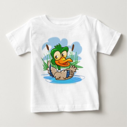 T-shirt Pour Bébé Carton mignon Mallard Duck (Devant)