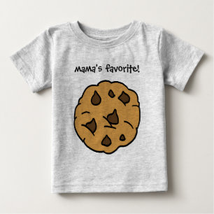 T-shirt Pour Bébé Cartoon Chocolate Chip Cookie, le préféré de maman