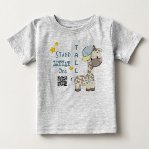 T-shirt Pour Bébé Cartoon personnalisé Baby Boy Giraffe
