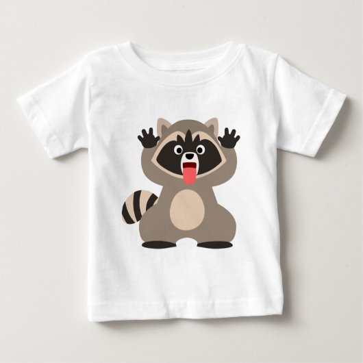 T-shirt Pour Bébé Cartoon Raccoon pour bébé T-Sh (Devant)