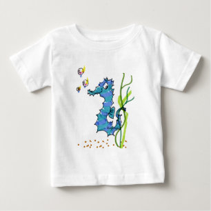 T-shirt Pour Bébé Cartoon Seahorse Cute