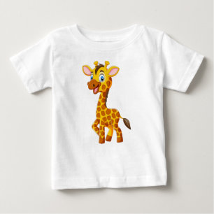 T-shirt Pour Bébé Cartoon souriant mignon pour bébé Giraffe