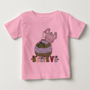 T-shirt Pour Bébé Cartoon Souris Croire Noël Jours fériés mignons