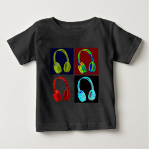 T-shirt Pour Bébé Casque Pop Art