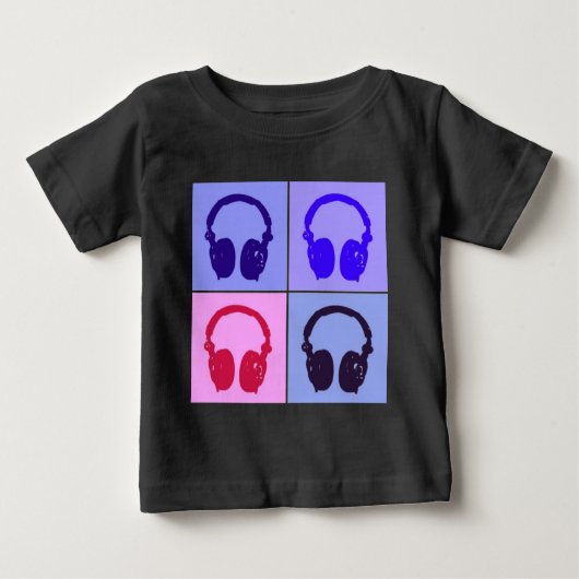 T-shirt Pour Bébé Casques Pop Art (Devant)