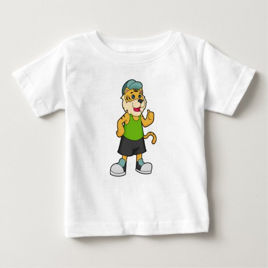 T-shirt Pour Bébé Casquette de tigre (Devant)