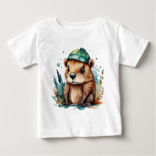 T-shirt Pour Bébé Castor mou