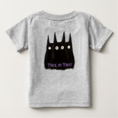T-shirt Pour Bébé Cat and Halloween, personalized (Dos)