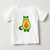 T-shirt Pour Bébé Cat Avocado (Devant)