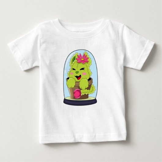 T-shirt Pour Bébé Cat Cactus (Devant)