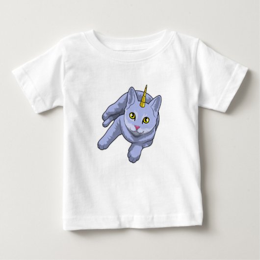 T-shirt Pour Bébé Cat Unicorn (Devant)