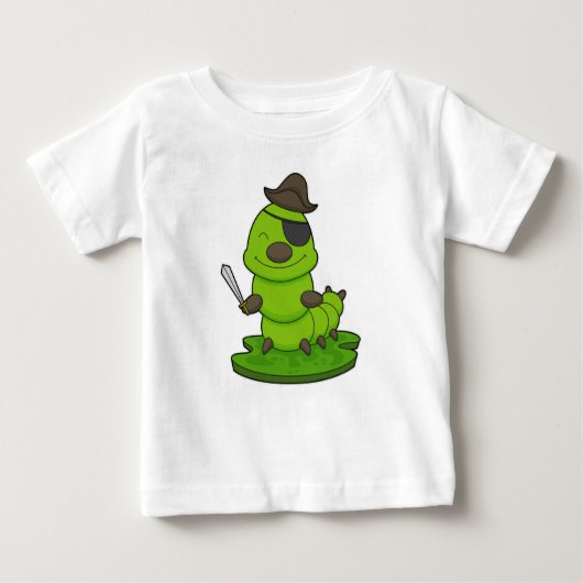 T-shirt Pour Bébé Caterpillar as Pirate (Devant)