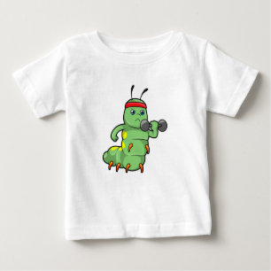 T-shirt Pour Bébé Caterpillar at Strength entraînement avec Dumbbell